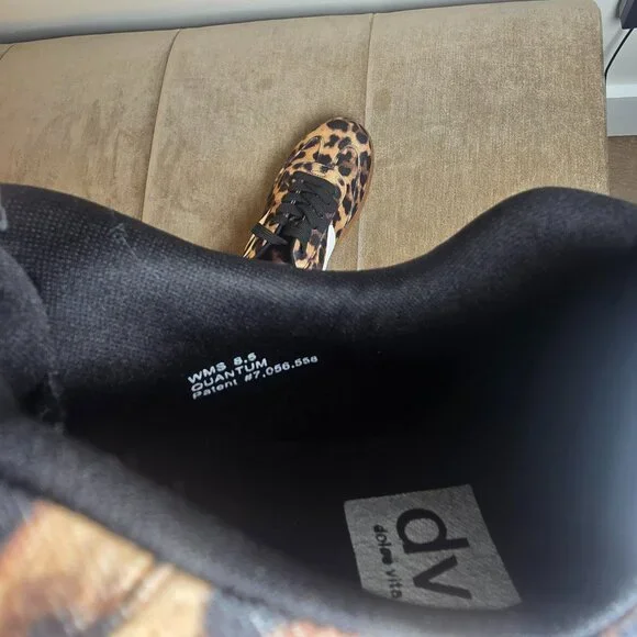 Dolce Vita Leopard Print Sneakers with Black and White Accents - Picture 5 of 9